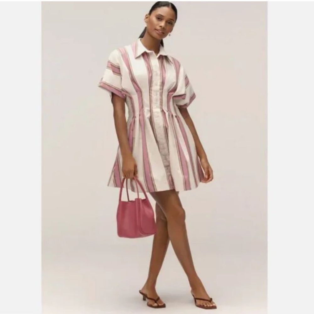 The Tobie Mini Shirt Dress by Exquise for Anthropologie